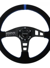PRP Seats Flat Suede Steering Wheel 13" Diameter Blue                                     - SRG151 - Image 4