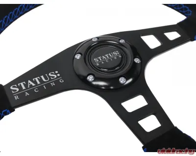 PRP Seats Flat Suede Steering Wheel 13" Diameter Blue - SRG151