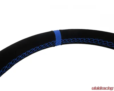 PRP Seats Flat Suede Steering Wheel 13" Diameter Blue - SRG151