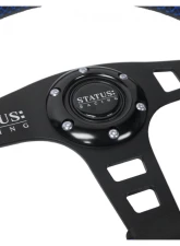 PRP Seats Flat Leather Steering Wheel 13" Diameter Blue                                     - SRG161 - Image 2