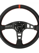 PRP Seats Flat Leather Steering Wheel 13" Diameter Red                                     - SRG162 - Image 4