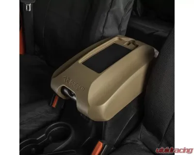 Rugged Ridge Center Console Cover w/ Phone Holder Tan Jeep Wrangler JK 2011-2018 - 13107.63