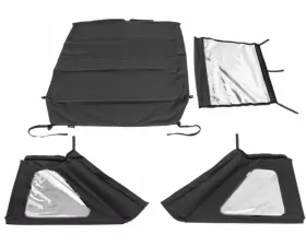 Rugged Ridge Black Diamond Stitch Cloth Voyager Top (Tinted) Jeep Wrangler 2018-2022