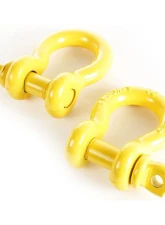 Rugged Ridge D-Ring Shackle Kit, 3/4 inch, Yellow, Pair                                     - 11235.15 - Image 2