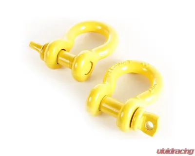 Rugged Ridge D-Ring Shackle Kit, 3/4 inch, Yellow, Pair - 11235.15