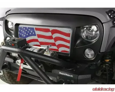 Rugged Ridge Spartan Grille Insert, American Flag; Jeep Wrangler JK 2007-2018 - 12034.22