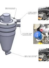 Killer B Air Oil Separator w/ Plumbing Subaru STI | WRX 2008+                                     - GR-MV3S-C - Image 2