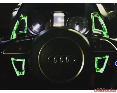ARMASpeed Luminous Green Forged Carbon Paddle Shifter Audi R8 | RS3 | RS4 | RS5 | TTRS 2016+ - 1CCAD40G01-L