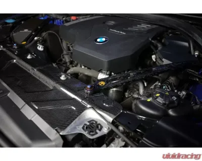 ARMASpeed Forged Carbon Strut Bar | Radiator Cooling Plate | Titanium Coating Screw BMW G20 2019+ - 1CCBM52F24-S