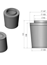 ARMASpeed Nonwoven Air Filter CS56-AR60037 Maserati Gibli S | SQ4 3.0T                                     - CS56-AR60037 - Image 3