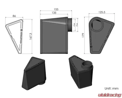 ARMASpeed Nonwoven Air Filter Carbon fiber Cold Air Intake Suzuki Jimny Mk4 - CS56-AR60068