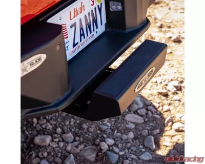 Rock Slide Engineering Black Steel Powdercoat Receiver Hitch Step Slider Jeep Wrangler 1987-2021 - AC-RH-SS