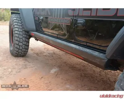 Rock Slide Engineering 3.0 Step Slider Skid Plate Jeep Wrangler JL 4 Door 2018+ - AX-SP-300-JL4