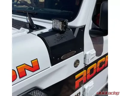 Rock Slide Engineering Larger Cowl LED Light Pod Bracket Jeep Gladiator | Wrangler 2021+ - AC-WS-210-JL