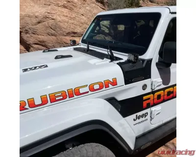 Rock Slide Engineering Larger Cowl LED Light Pod Bracket Jeep Gladiator | Wrangler 2021+ - AC-WS-210-JL