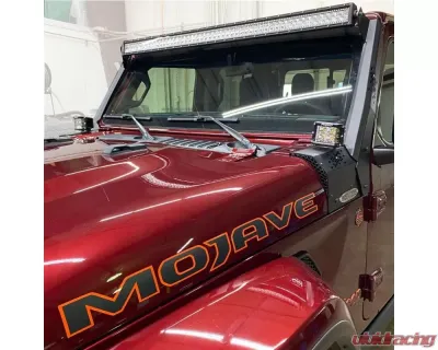 Rock Slide Engineering Lower Larger Cowl LED Light Pod Brackets and Upper Bar Brackets Jeep Gladiator | Wrangler 2021+ - AC-WS-211-JL
