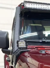 Rock Slide Engineering Lower Larger Cowl LED Light Pod Brackets and Upper Bar Brackets Jeep Gladiator | Wrangler 2021+                                     - AC-WS-211-JL - Image 11