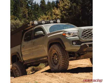 Rock Slide Engineering Rock Sliders Black Powdercoat Steel Toyota Tacoma 2005-2023 - BD-SL-100-TACO