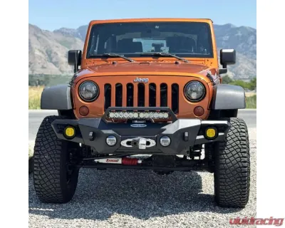 Rock Slide Engineering Big Sky Aluminum Mid Front Bumper Jeep Wrangler JK 2007-2018 - FB-F-300-JK