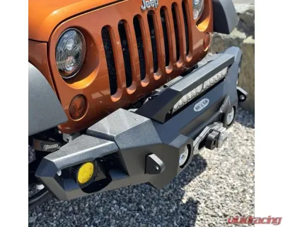 Rock Slide Engineering Big Sky Aluminum Mid Front Bumper Jeep Wrangler JK 2007-2018 - FB-F-300-JK