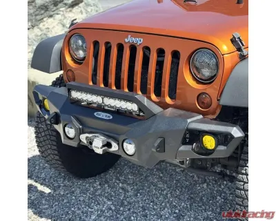 Rock Slide Engineering Big Sky Aluminum Mid Front Bumper Jeep Wrangler JK 2007-2018 - FB-F-300-JK