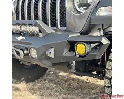 Rock Slide Engineering Mid Front Bumper With Winch Plate Jeep Wrangler JL 2018-2025 | Jeep Gladiator 2020-2025 - FB-F-300-JL
