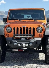 Rock Slide Engineering Big Sky Aluminum Stubby Front Bumper Jeep Wrangler JK 2007-2018                                     - FB-S-300-JK - Image 5