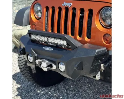 Rock Slide Engineering Big Sky Aluminum Stubby Front Bumper Jeep Wrangler JK 2007-2018 - FB-S-300-JK