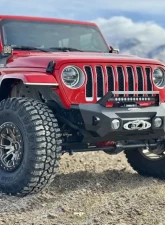 Rock Slide Engineering Big Sky Aluminum Stubby Front Bumper  Jeep Wrangler JL | Jeep Gladiator 2018-2025                                     - FB-S-300-JL - Image 3