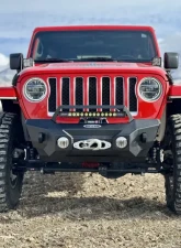 Rock Slide Engineering Big Sky Aluminum Stubby Front Bumper  Jeep Wrangler JL | Jeep Gladiator 2018-2025                                     - FB-S-300-JL - Image 6