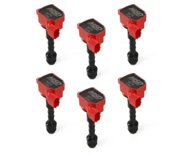 MSD Ignition Coil - Blaster Series - Fits Nissan/Infiniti 3.5L - Red - 6-Pack