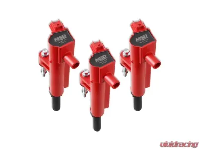 MSD Ignition Coil - Blaster - Chrysler 3.7L - Red - 3-Pack - 827376
