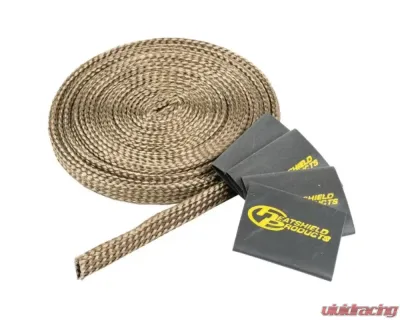 Heatshield Products 1-1/2 in id x 10 ft Lava Hot Rod Rugged Fiber Heat Shield Sleeve - 207012