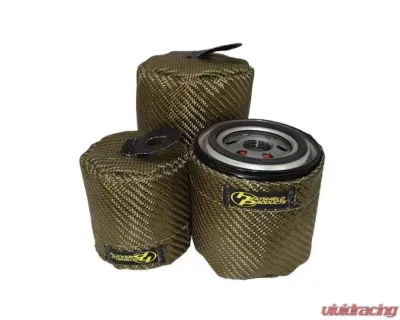 Heatshield Products 3.675 id x 3.125 in Tall Lava Oil Filter Heat Shield Subaru | Nissan | Honda - 504725