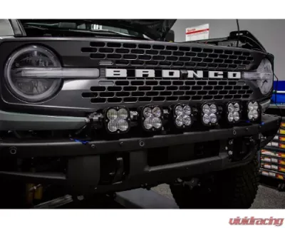 Baja Designs 6 XL Linkable Light Bar Kit Steel Bumper Mount w/Upfitter Baja Desgins Ford Bronco 2021+ - 447750UP