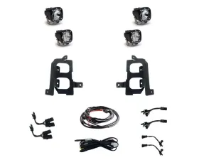 Baja Designs S1 Dual Fog Pocket Light Kit Clear Spot/Clear GMC Sierra 1500 2019-2022