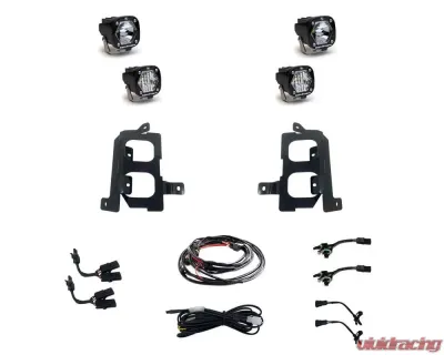 Baja Designs S1 Dual Fog Pocket Light Kit Clear Spot/Clear GMC Sierra 1500 2019-2022 - 448085