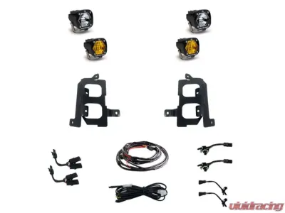 Baja Design Fog Pocket Kits Clear Spot/ Amber Wide Cornering GMC Sierra | 2500HD | 3500HD 2000-2021 - 447849