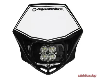 Baja Designs Squadron Pro D/C Motorcycle Headlight LED Race Light w/ Black Shell - 497001BK