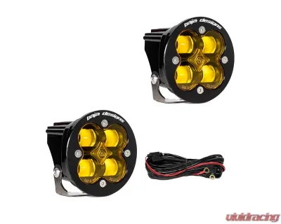 Baja Designs Squadron-R SAE Pair Universal LED Spot Amber - 247816