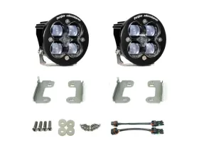 Baja Designs Jeep JK Squadron-R SAE Fog Pocket Light Kit Clear Lens For Standard OE Bumper Jeep Wrangler JK 2007-2009