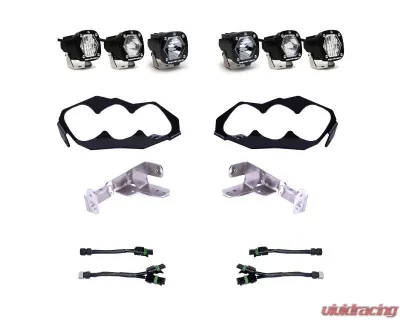 Baja Designs Triple S1 "Unlimited" Headlight Kit Can-Am Maverick R 2024+ - 448204