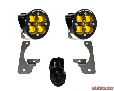 Baja Designs Squadron R SAE Fog Pocket Light Kit Amber Jeep Wrangler JK w/Premium OE Bumper 2007-2018 - 587525