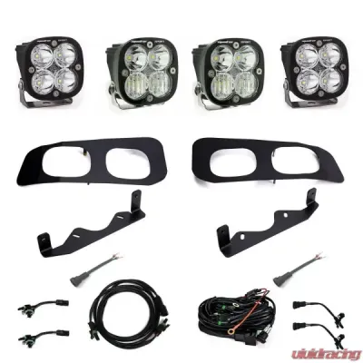 Baja Designs Squadron Sport Sportsmen Dual Fog Pocket Light Kit (Toggle Wiring) Ford F-250 | 350 Super Duty 2023+ - 448257