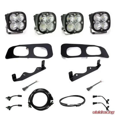 Baja Designs Squadron Sport Sportsmen Dual Fog Pocket Light Kit (Uplifter Wiring) Ford F-250 | 350 Super Duty 2023+ - 448257UP