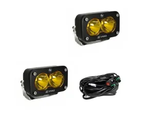 Baja Designs Amber Lens Spot Pattern Pair S2 Pro Series LED Light Pods