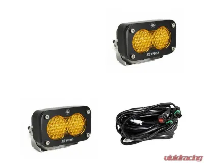 Baja Designs Amber Lens Work/Scene Pattern Pair S2 Pro Series LED Light Pods - 487816