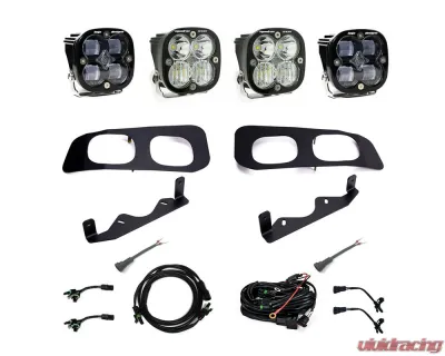 Baja Designs Clear Squadron SAE/Squadron Sport Dual Fog Pocket Light Kit w/ Toggle Wiring Ford F-250 | F-350 2023+ - 448225