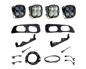 Baja Designs Clear Squadron SAE/Squadron Sport Dual Fog Pocket Light Kit w/ Upfitter Wiring Ford F-250 | F-350 2023+