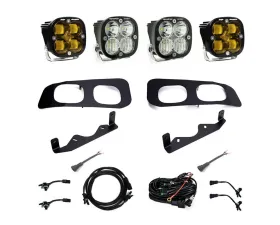 Baja Designs Amber Squadron SAE/Squadron Sport Dual Fog Pocket Light Kit w/ Toggle Wiring Ford F-250 | F-350 2023+